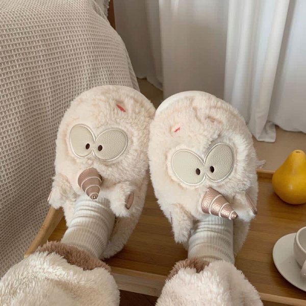 Cute Cartoon Unicorn Plush Slippers - Modakawa Modakawa