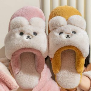 Lovely Bear Plush Slippers - Modakawa Modakawa